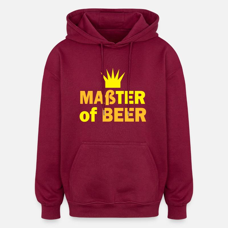 maß bier - Oversized Unisex Hoodie - Burgunderrot