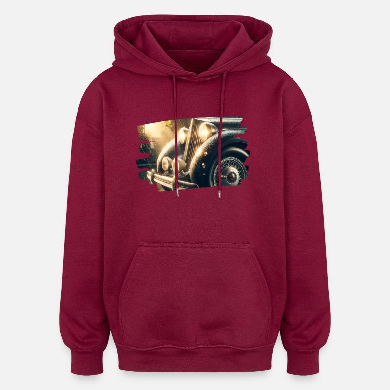 Packard classique sous la pluie - Sweat à capuche oversize unisexe - bordeaux