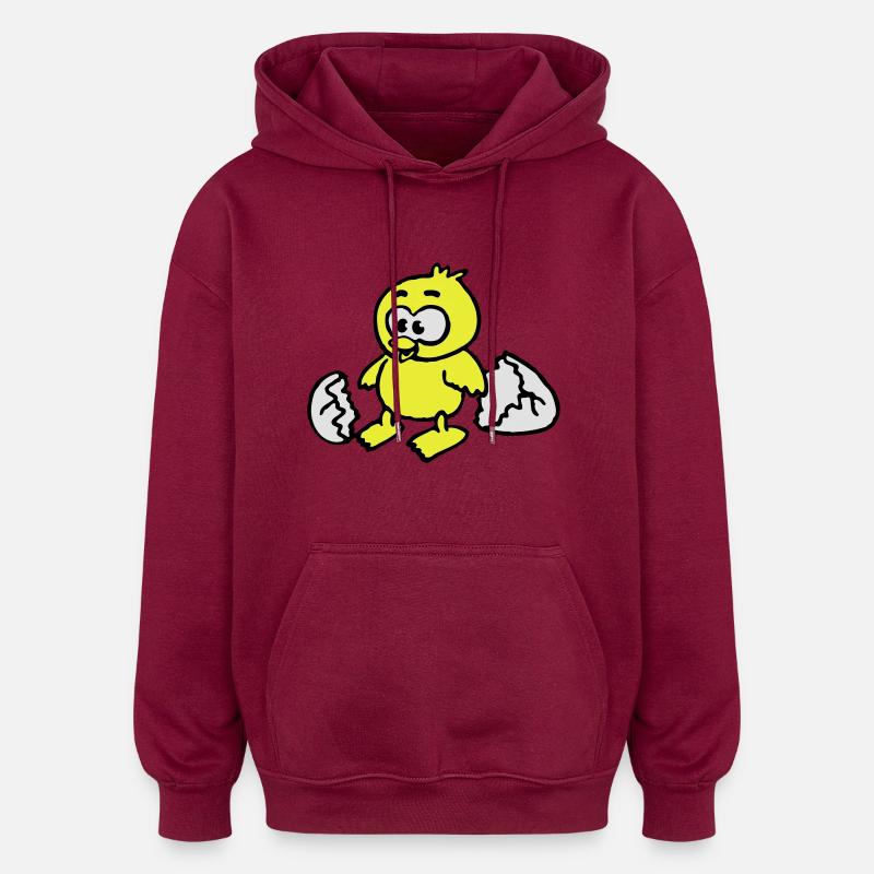 kuken_a_3c - Sweat à capuche oversize unisexe - bordeaux