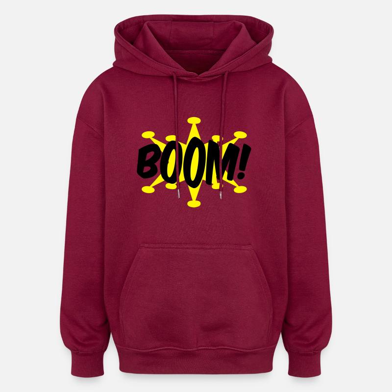 comique - Sweat à capuche oversize unisexe - bordeaux