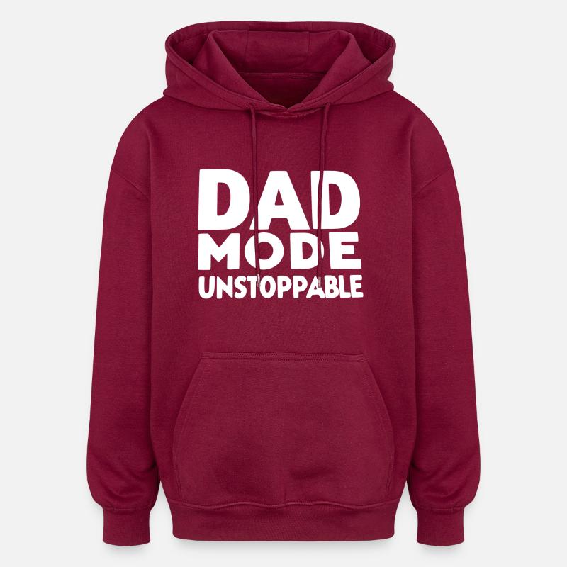 Mode papa imparable - Sweat à capuche oversize unisexe - bordeaux