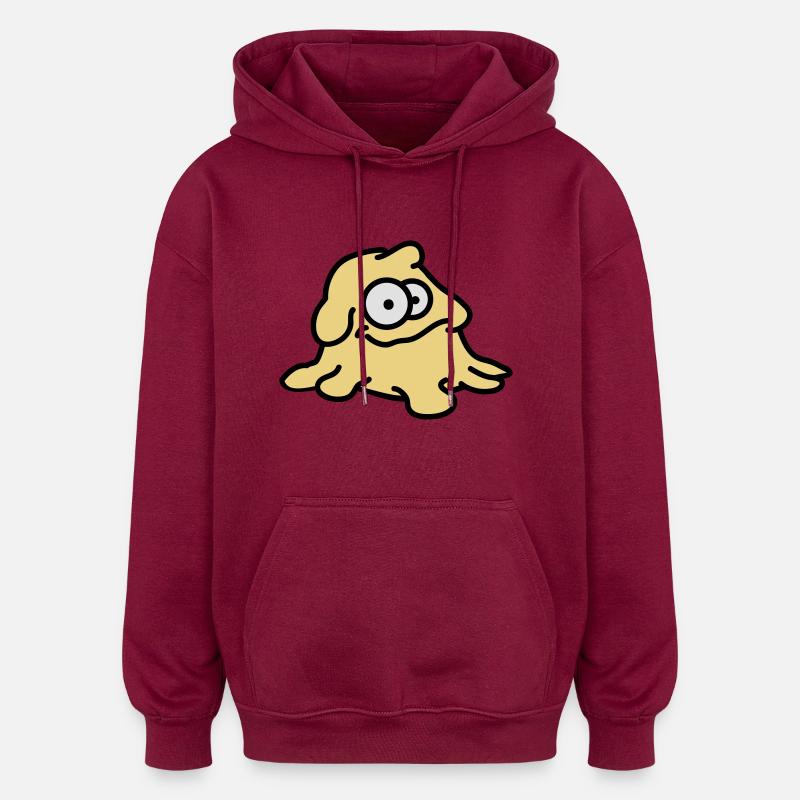 Dough Monster - Sweat à capuche oversize unisexe - bordeaux