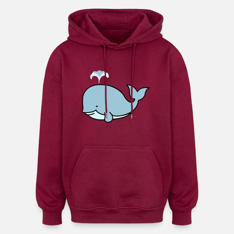 suesser_wal_02 - Oversized Unisex Hoodie - burgundy
