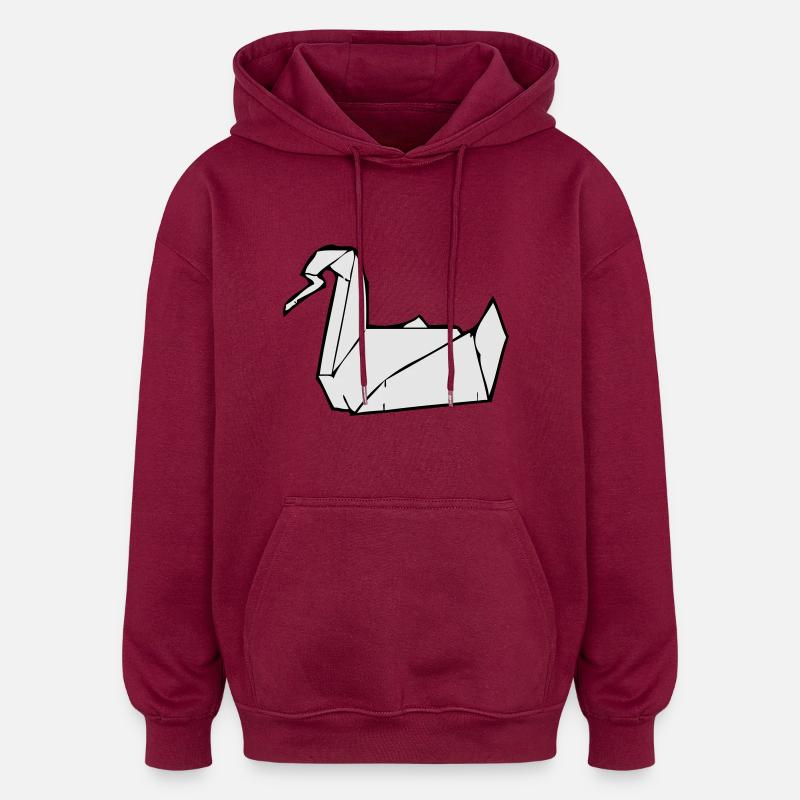 PRISON BREAK Kranich - Oversized Unisex Hoodie - Burgunderrot