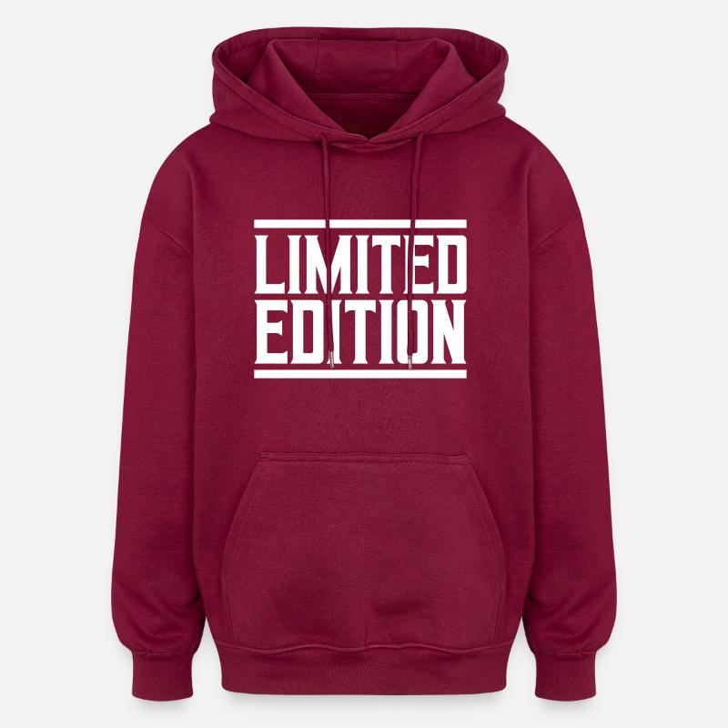 Édition limitée - Sweat à capuche oversize unisexe - bordeaux