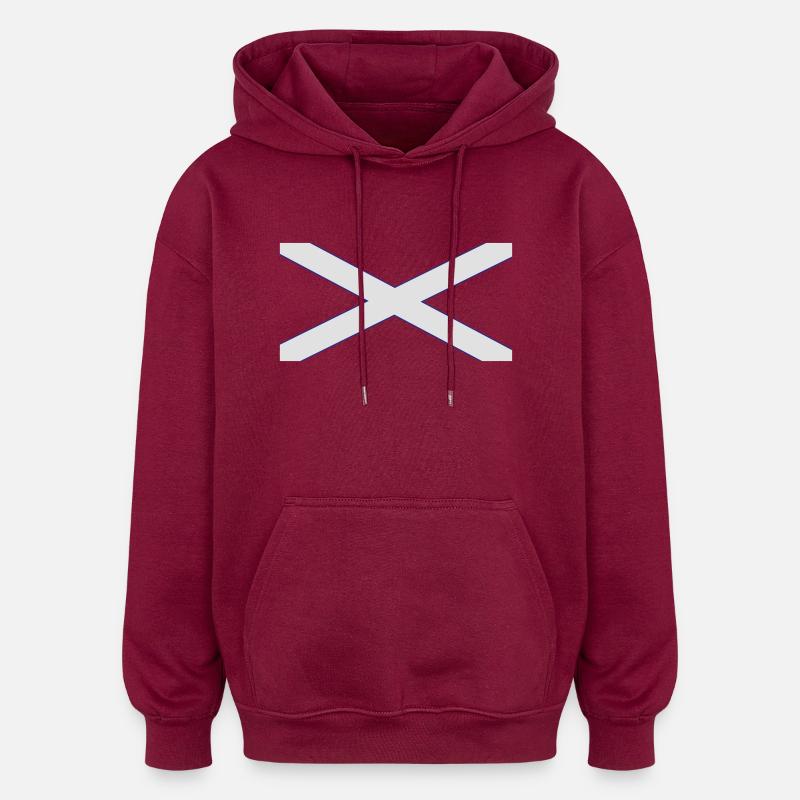 Drapeau de l'ecosse - Sweat à capuche oversize unisexe - bordeaux