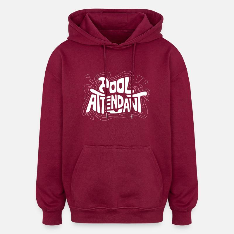 Fun on the water - Oversized Unisex Hoodie - burgundy