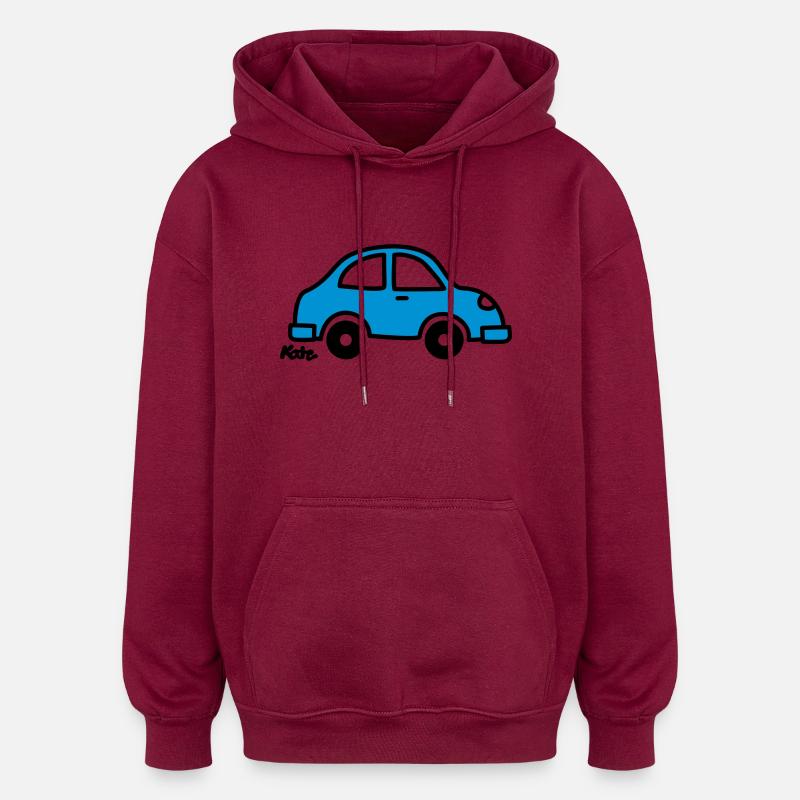 Auto (k) - Sweat à capuche oversize unisexe - bordeaux