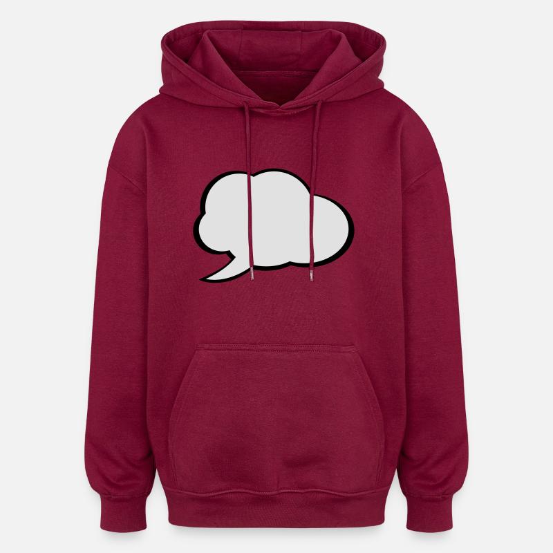 Speech Bubble - Sweat à capuche oversize unisexe - bordeaux