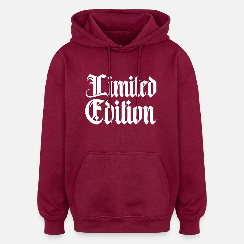 Édition limitée - Sweat à capuche oversize unisexe - bordeaux