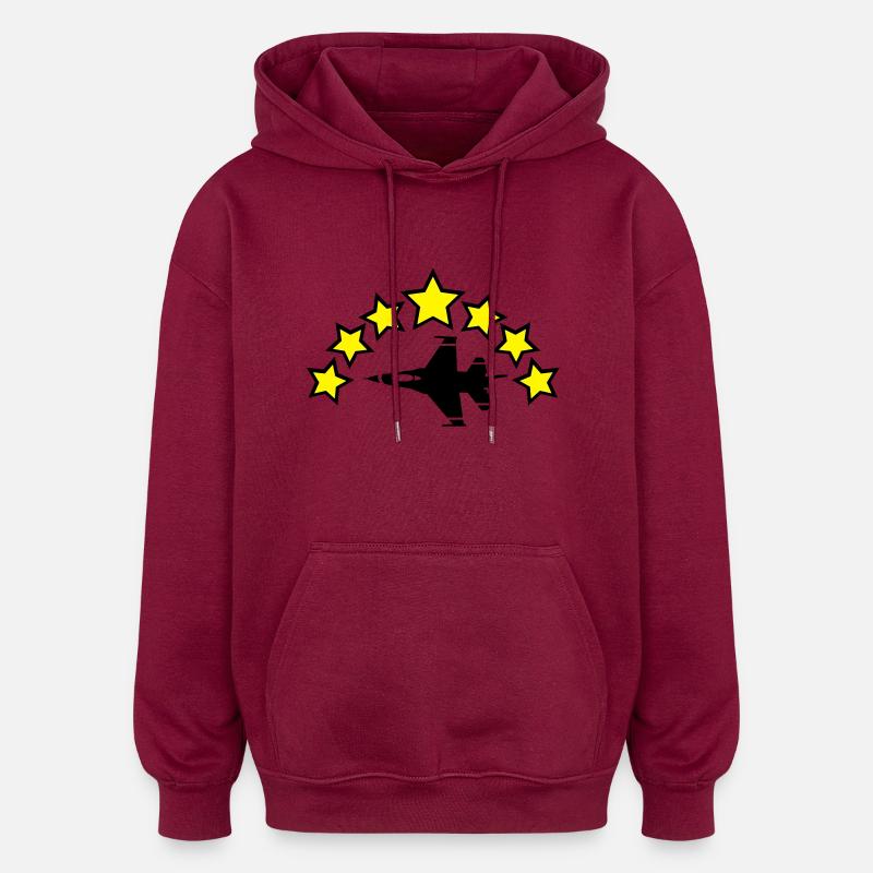 modellbau - Oversized Unisex Hoodie - Burgunderrot