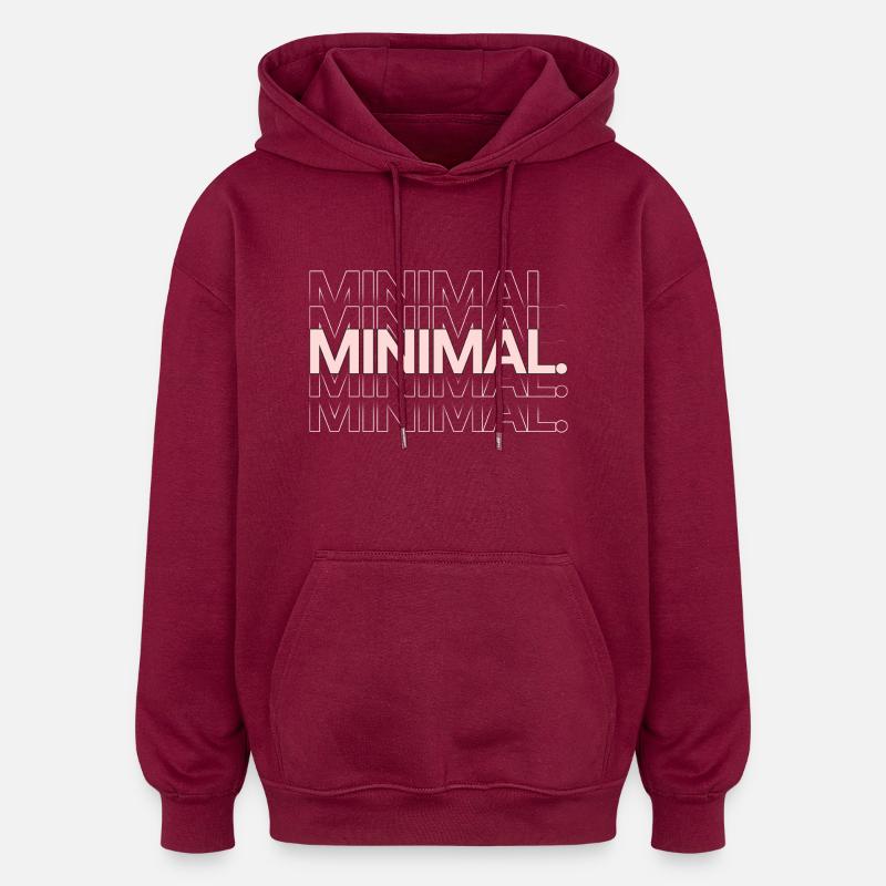 MINIMAL. CLAIR - Sweat à capuche oversize unisexe - bordeaux