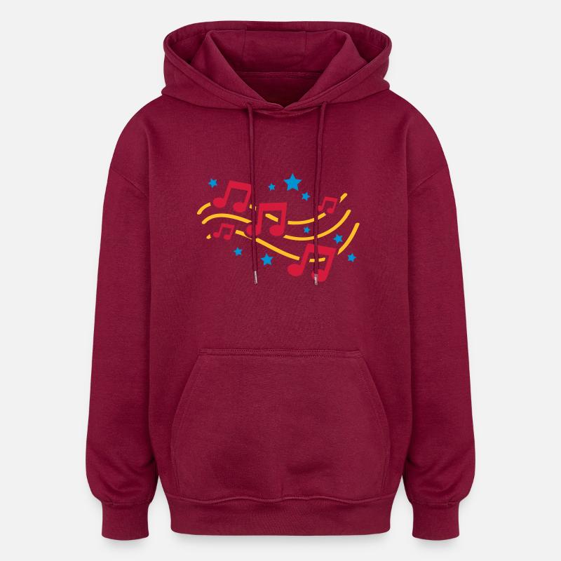music_design_tq3 - Sweat à capuche oversize unisexe - bordeaux