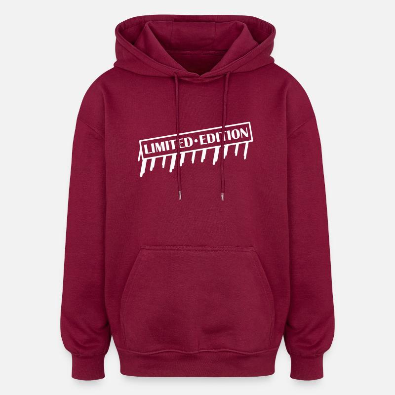 Édition limitée - Sweat à capuche oversize unisexe - bordeaux