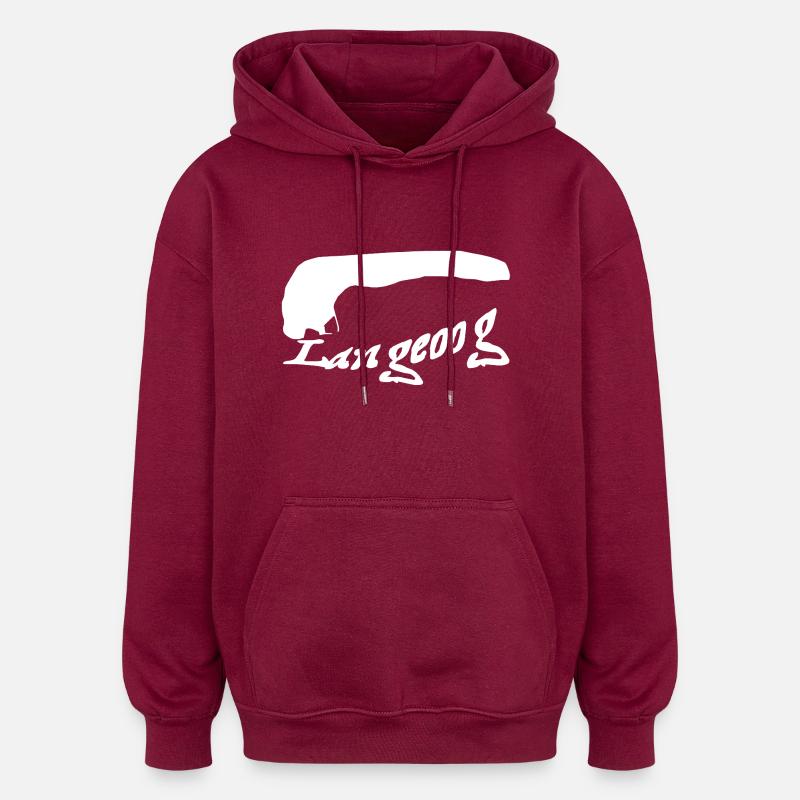 Tatouage Langeoog - Sweat à capuche oversize unisexe - bordeaux
