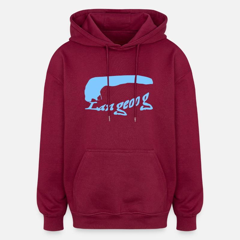 Tatouage Langeoog - Sweat à capuche oversize unisexe - bordeaux