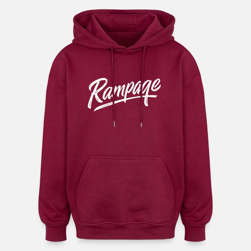 Saccage - Sweat à capuche oversize unisexe - bordeaux