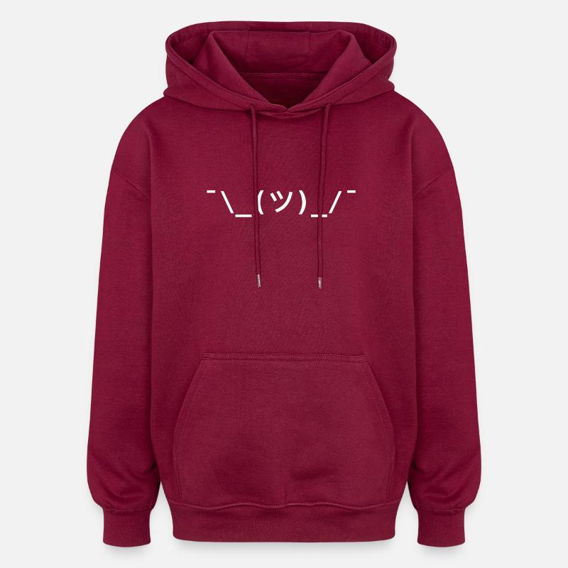 meh - Sweat à capuche oversize unisexe - bordeaux