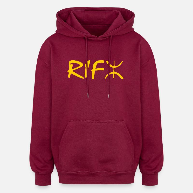 Rif - Sweat à capuche oversize unisexe - bordeaux