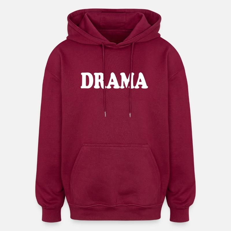 Drama - Sweat à capuche oversize unisexe - bordeaux