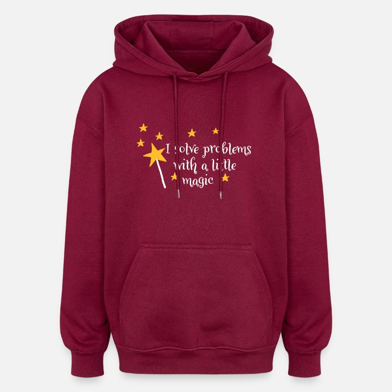 Poussière de fée - Sweat à capuche oversize unisexe - bordeaux