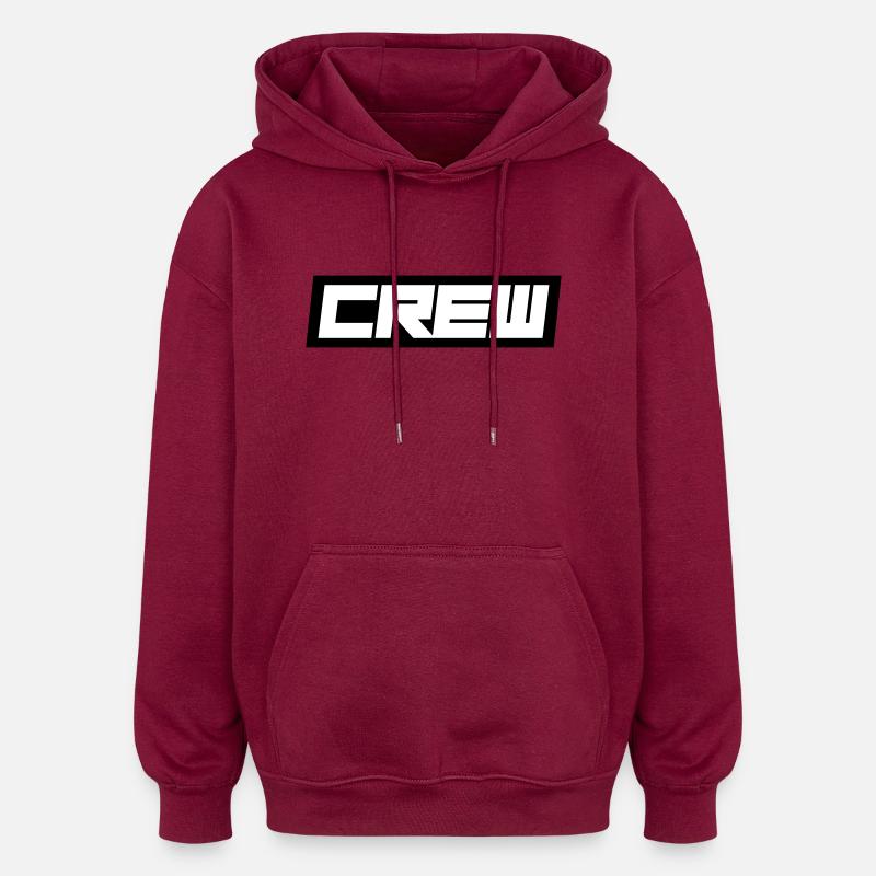 Équipage - Sweat à capuche oversize unisexe - bordeaux