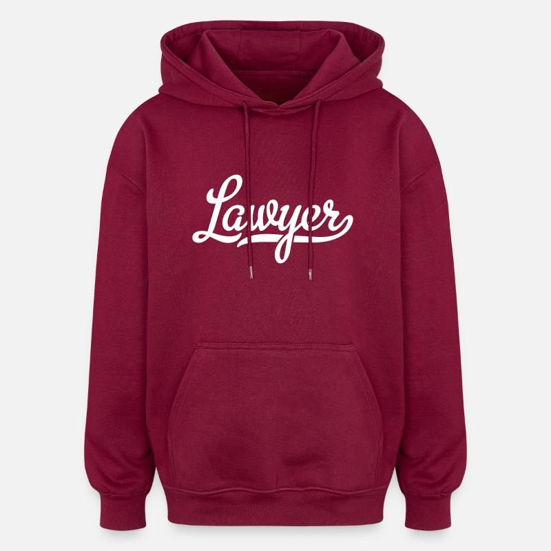 Avocat - Sweat à capuche oversize unisexe - bordeaux
