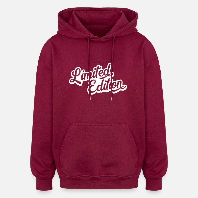 Édition limitée - Sweat à capuche oversize unisexe - bordeaux