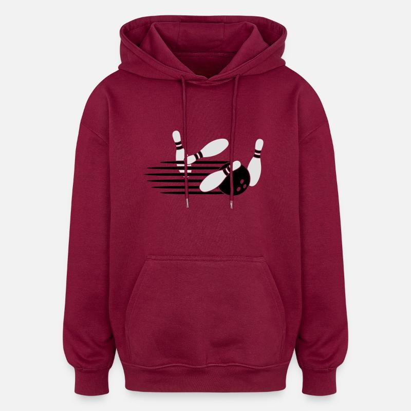 Fast Bowling Throw - Sweat à capuche oversize unisexe - bordeaux
