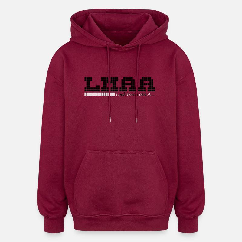 "LMAA" by Claudia-Moda - Sweat à capuche oversize unisexe - bordeaux