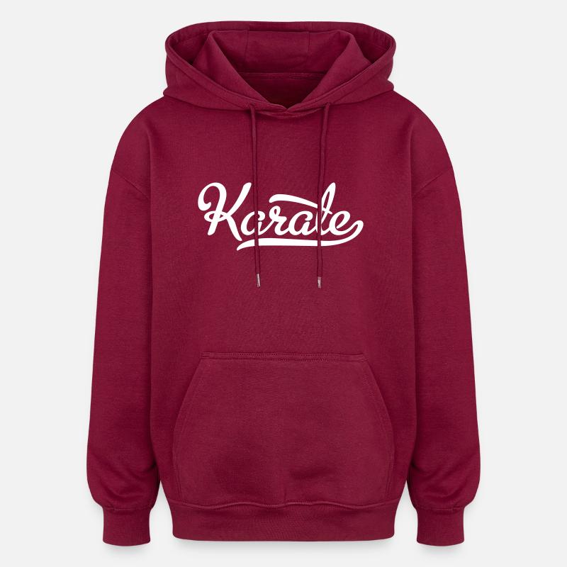 Karaté - Sweat à capuche oversize unisexe - bordeaux