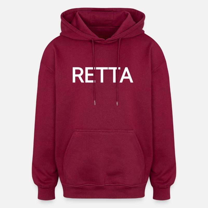 Tetta - Sweat à capuche oversize unisexe - bordeaux