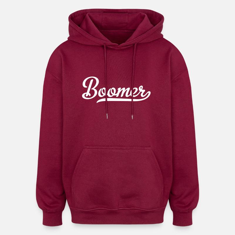 Boomer - Sweat à capuche oversize unisexe - bordeaux
