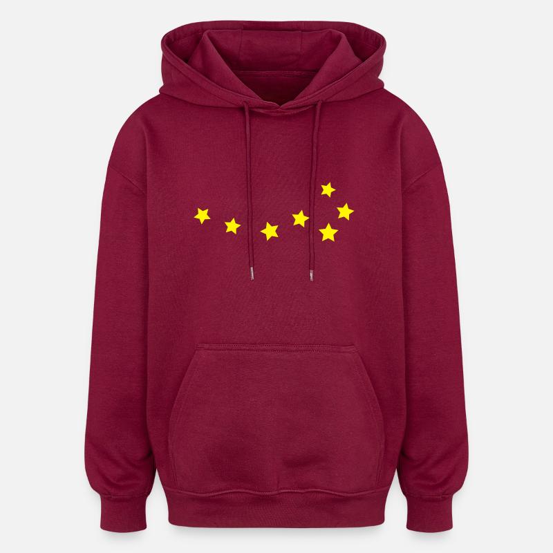 ursa minor - Oversized Unisex Hoodie - burgundy