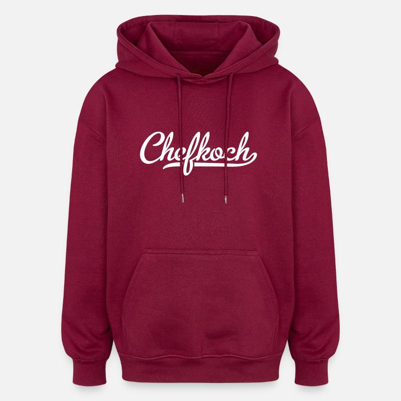 Chefkoch - Oversized Unisex Hoodie - Burgunderrot