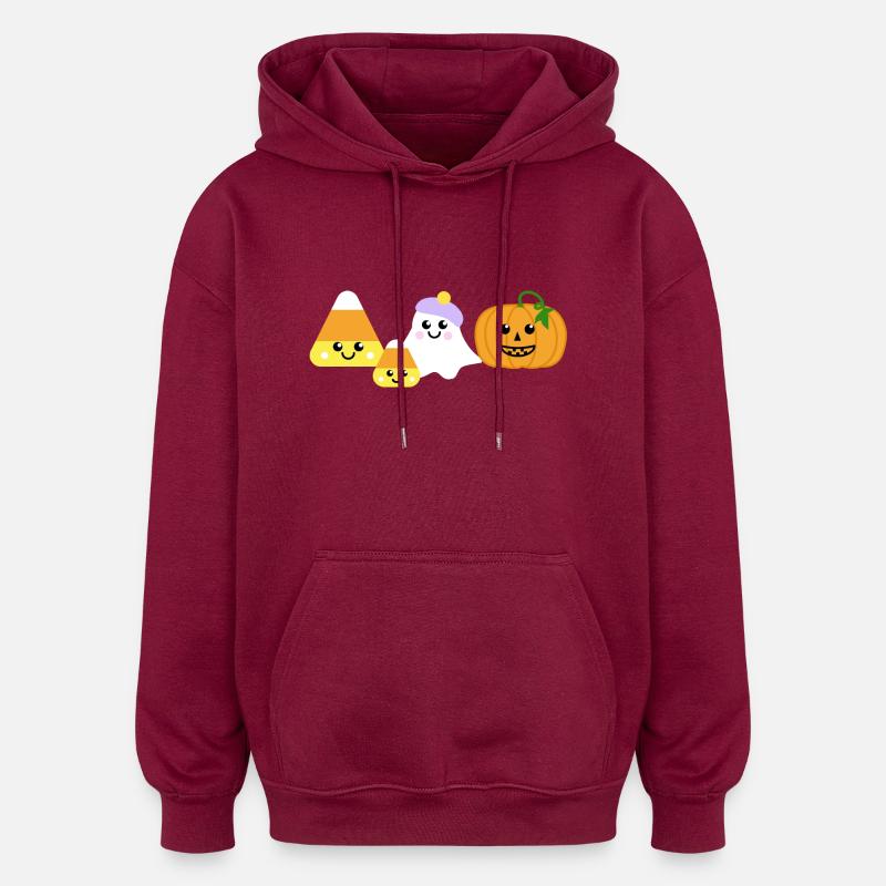 Halloween Set - Oversized Unisex Hoodie - burgundy