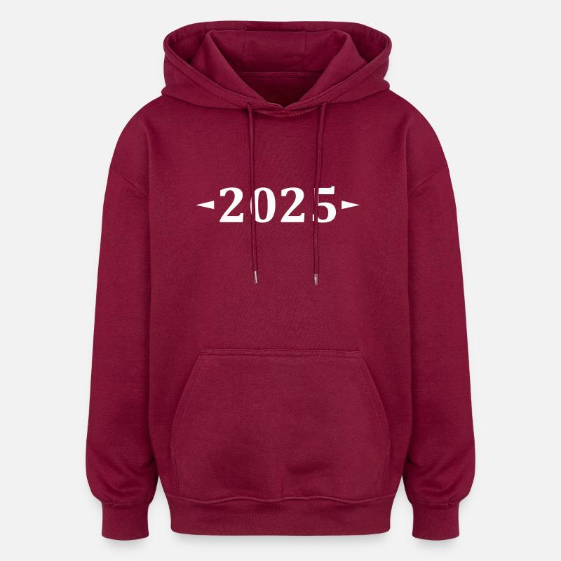 2025 - Sweat à capuche oversize unisexe - bordeaux
