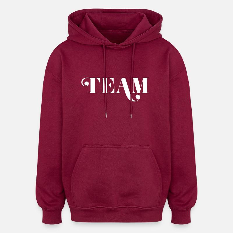 Tea - Oversized Unisex Hoodie - burgundy