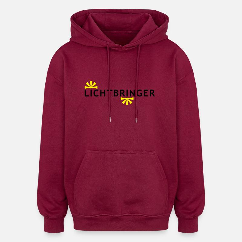 LICHTBRINGER - Oversized Unisex Hoodie - Burgunderrot