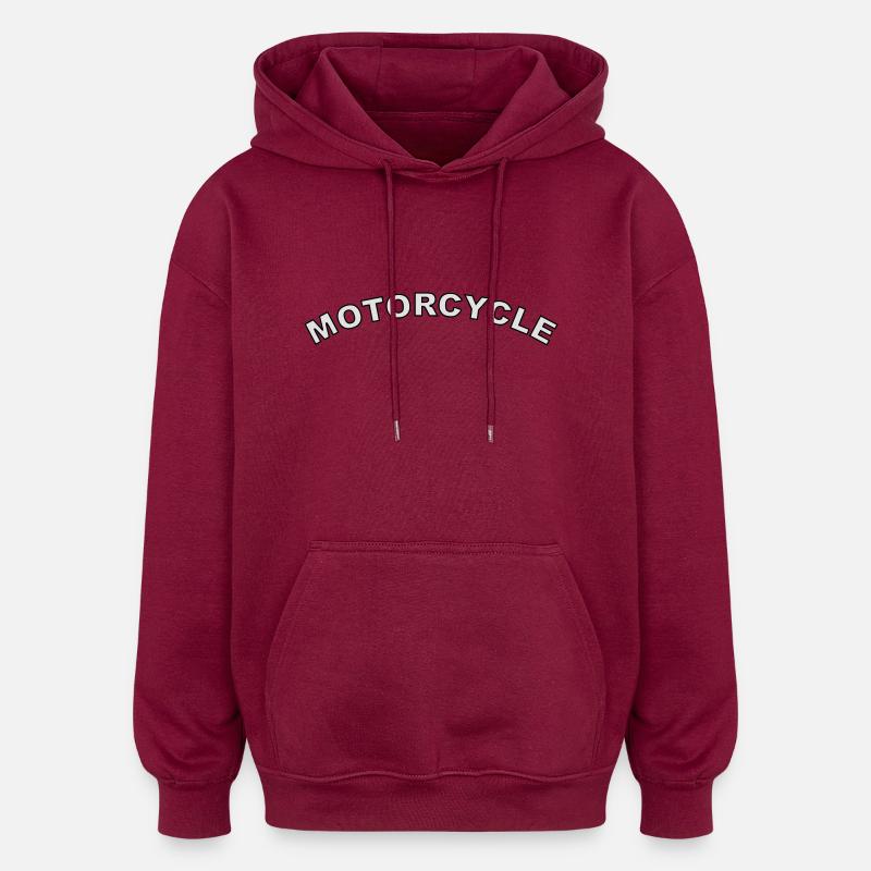 moto - Sweat à capuche oversize unisexe - bordeaux