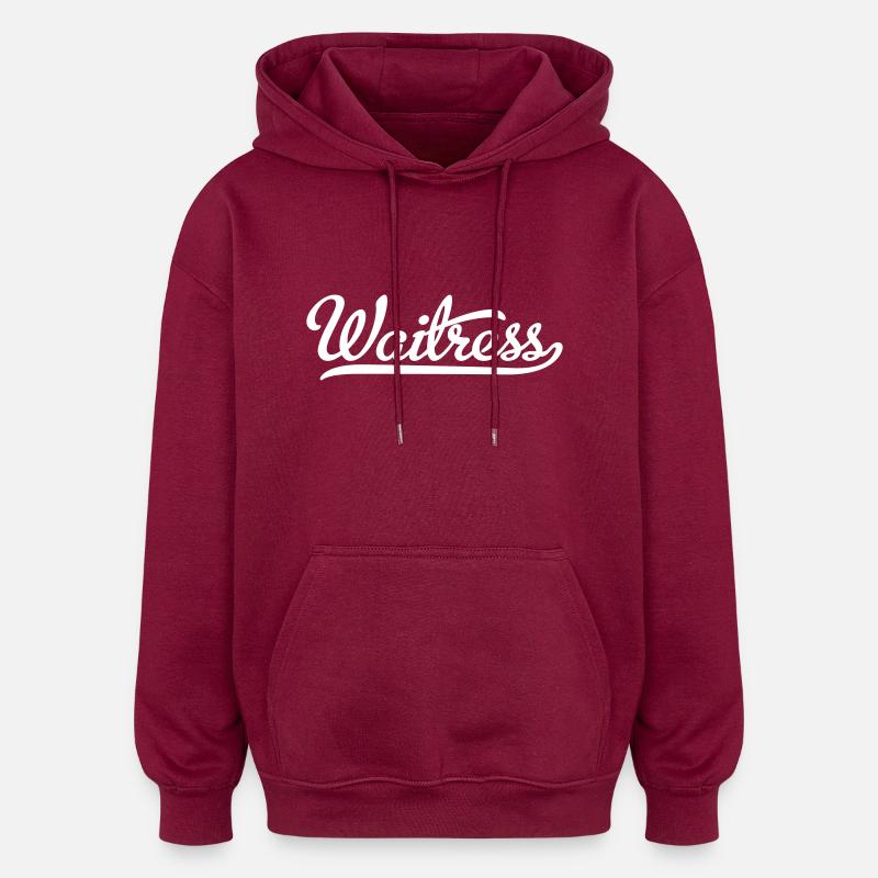 Kellnerin - Oversized Unisex Hoodie - Burgunderrot