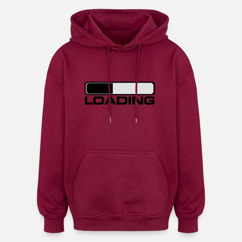 loading_f2 - Sweat à capuche oversize unisexe - bordeaux