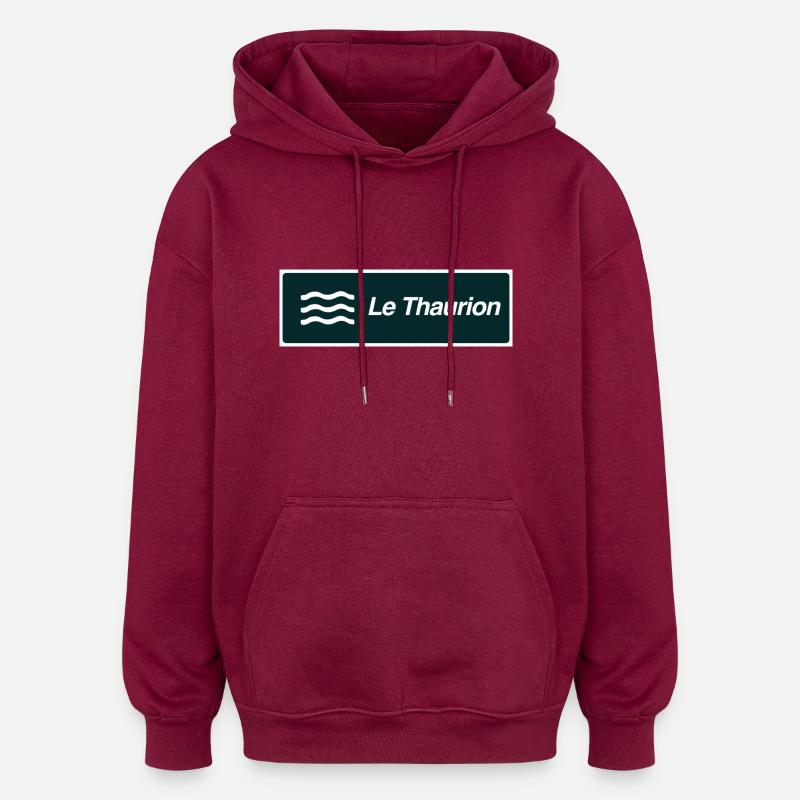 Panneau Thaurion - Sweat à capuche oversize unisexe - bordeaux