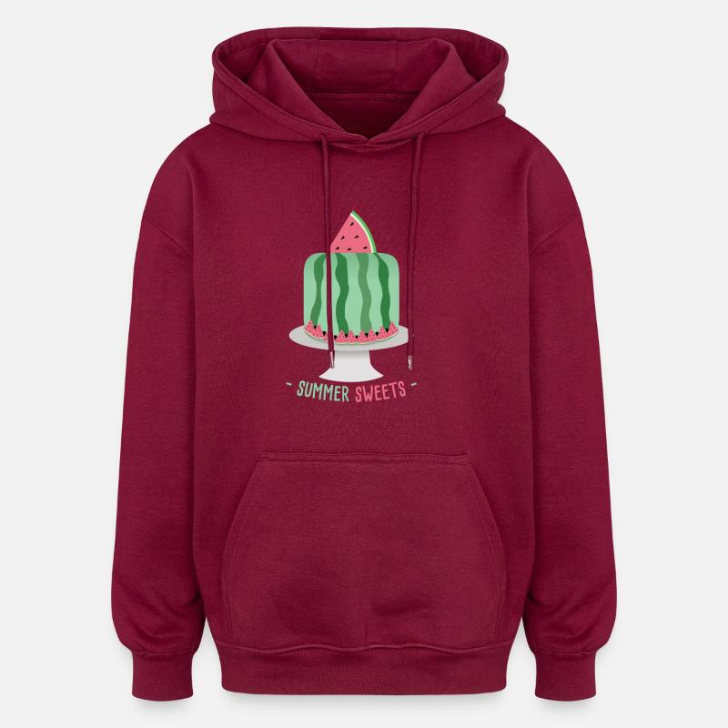 Melone - Oversized Unisex Hoodie - Burgunderrot
