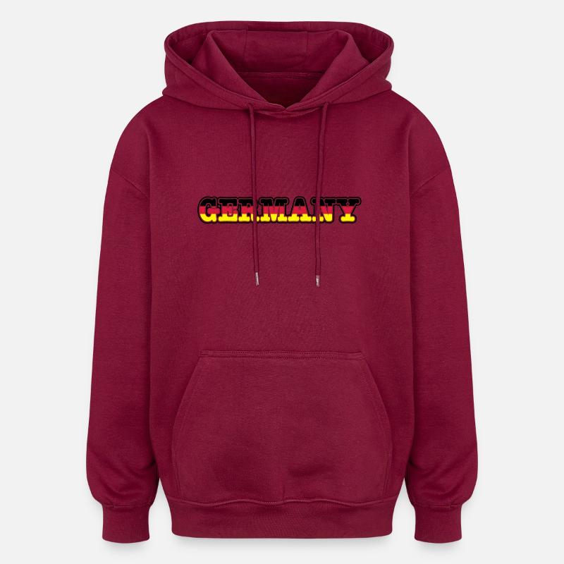 germany - Sweat à capuche oversize unisexe - bordeaux