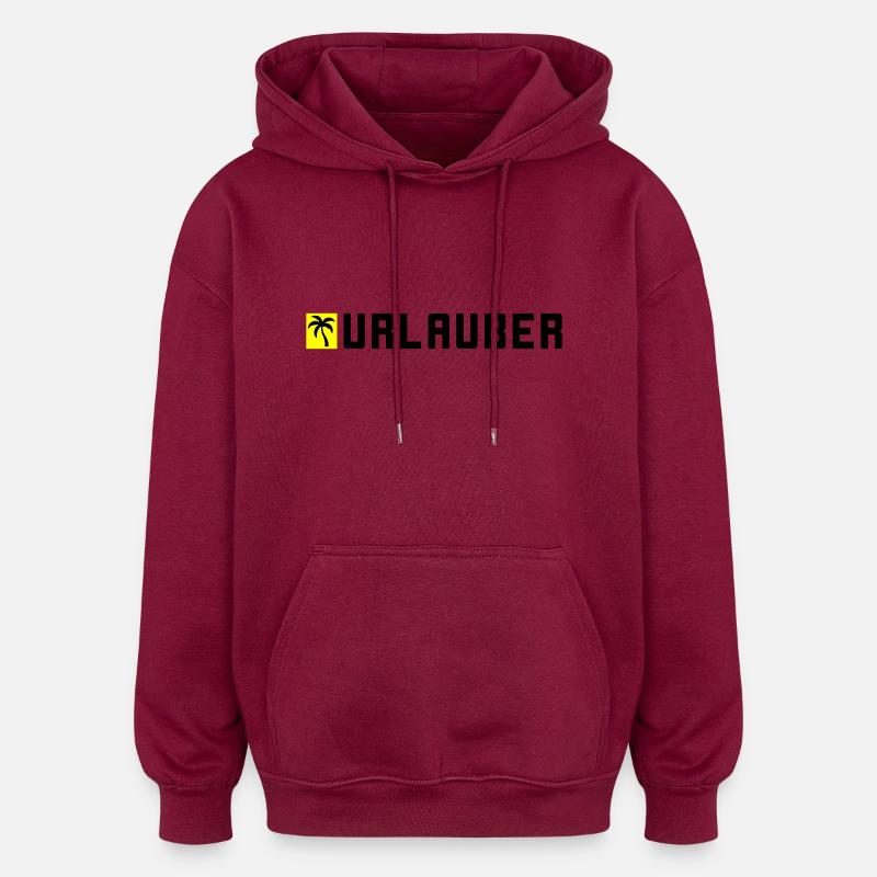 Urlauber Sommer - Oversized Unisex Hoodie - Burgunderrot