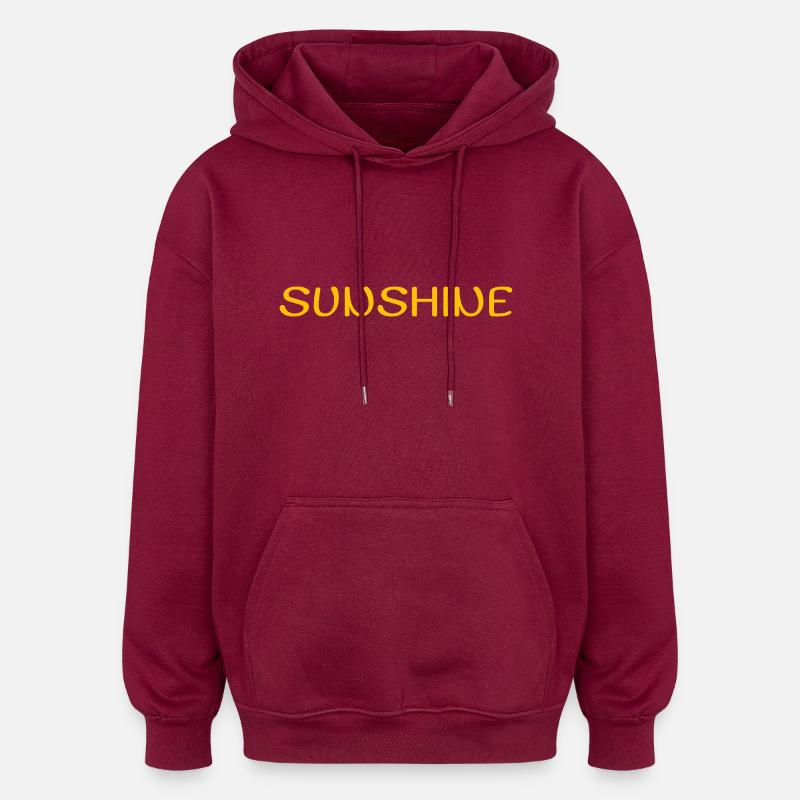 Soleil - Sweat à capuche oversize unisexe - bordeaux