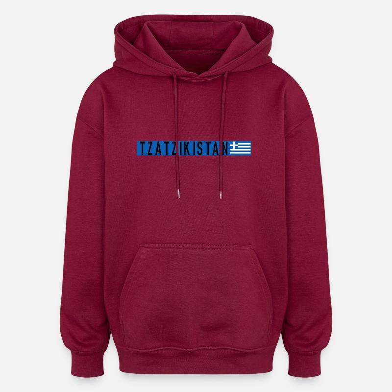 TZATZIKISTAN - Sweat à capuche oversize unisexe - bordeaux