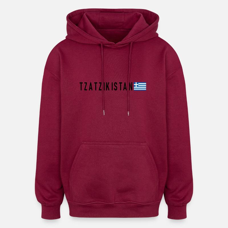 TZATZIKISTAN - Sweat à capuche oversize unisexe - bordeaux