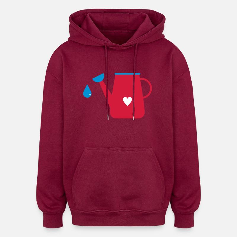 Gießkanne - Sweat à capuche oversize unisexe - bordeaux